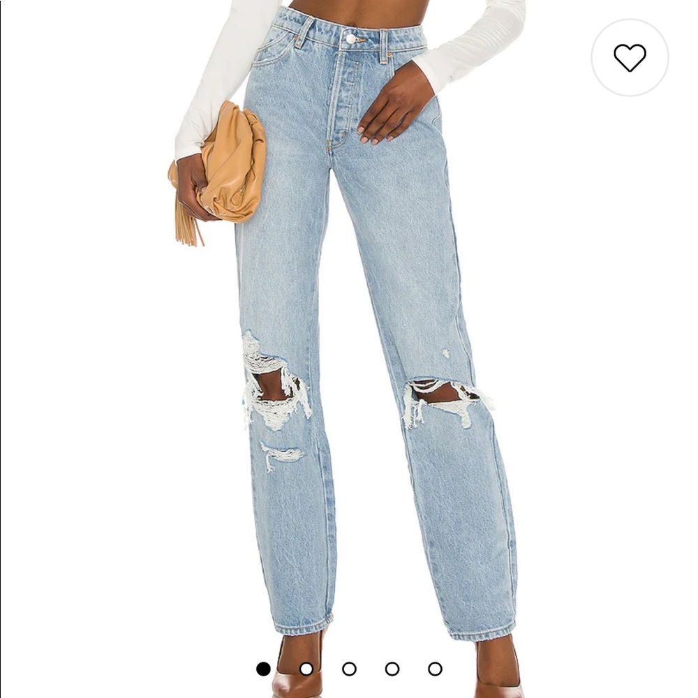 ROLLAS Classic Straight in Vanessa Worn jeans with holes